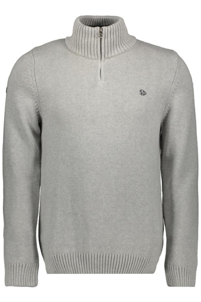 COTON HALF ZIP KNIT M62110706A GREY MARL